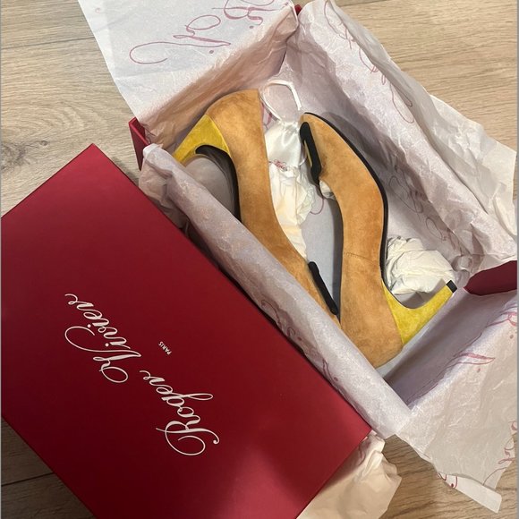 authentic roger vivier 35 belle de nuit Volpe/nero/limon color matching - Picture 2 of 11